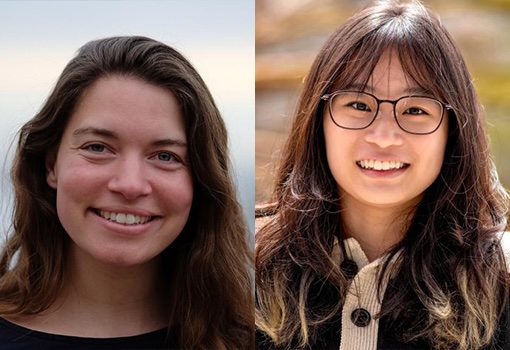 Side-by-side portraits of Angela Pitenis and Anthea Li.