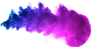 Colorful and even fluid diffusion against a white background. 