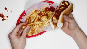 Hot dog and fries
